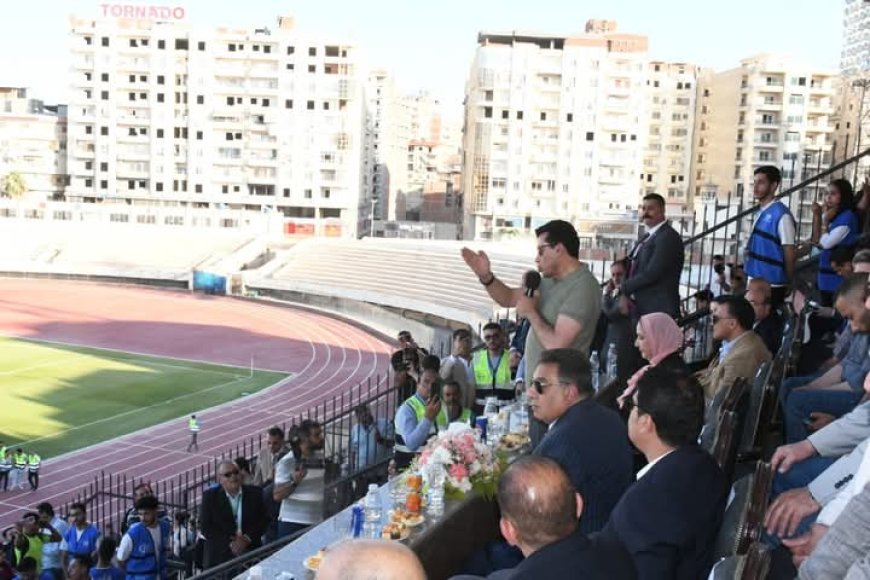 افتتاح المرحلة الأولى من تطوير استاد المنصورة وتفقد نُزل الشباب بالدقهلية