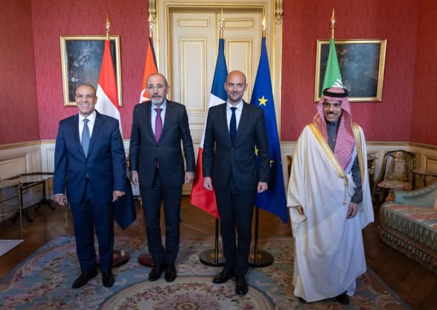 وفد اللجنة الوزارية العربية يلتقي وزير الخارجية الفرنسي لبحث تطورات غزة ودعم حل الدولتين