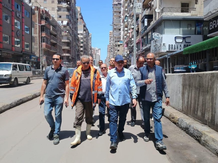 نائب وزير الإسكان يتفقد الإسكندرية لمتابعة آثار السيول واستقرار الخدمات الأساسية