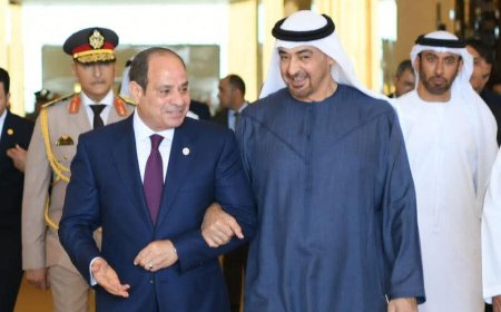 محمد بن زايد يستقبل الرئيس  السيسي في أبوظبي لبحث تعزيز العلاقات والقضايا الإقليمية