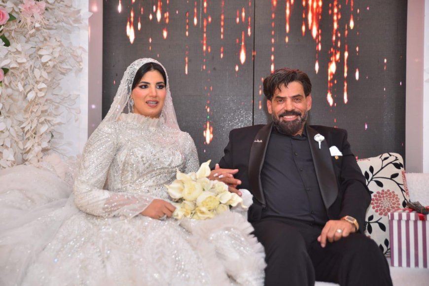 سباعي إبراهيم يهنئ العروسين كابتن حسن العزازي والدكتورة هند عزازي بزفافهما السعيد