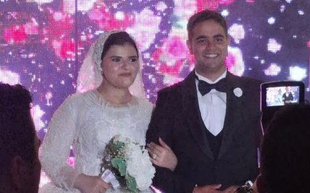 قلوب تكتب فرحتها بحبر الورد.. مصطفى صلاح وعلياء فتحي يهنئان «أميرة وعمر» بزفاف العمر