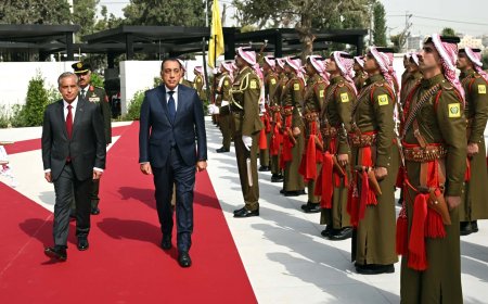 مدبولي يبدأ زيارته للأردن بمراسم استقبال رسمية