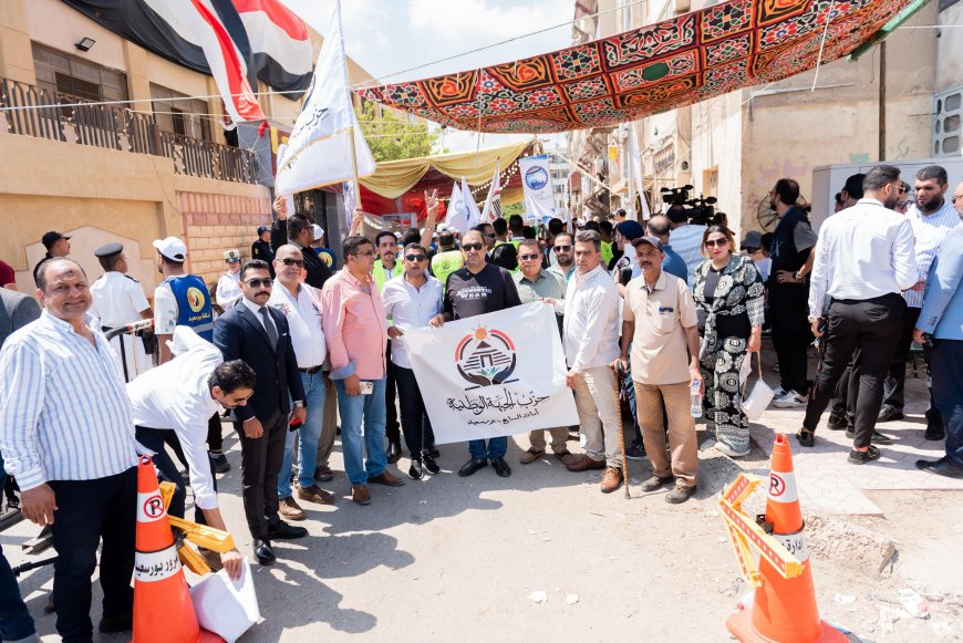 مسيرة لشباب الجبهة الوطنية تجوب أحياء بورسعيد لحث المواطنين على المشاركة في انتخابات مجلس الشيوخ