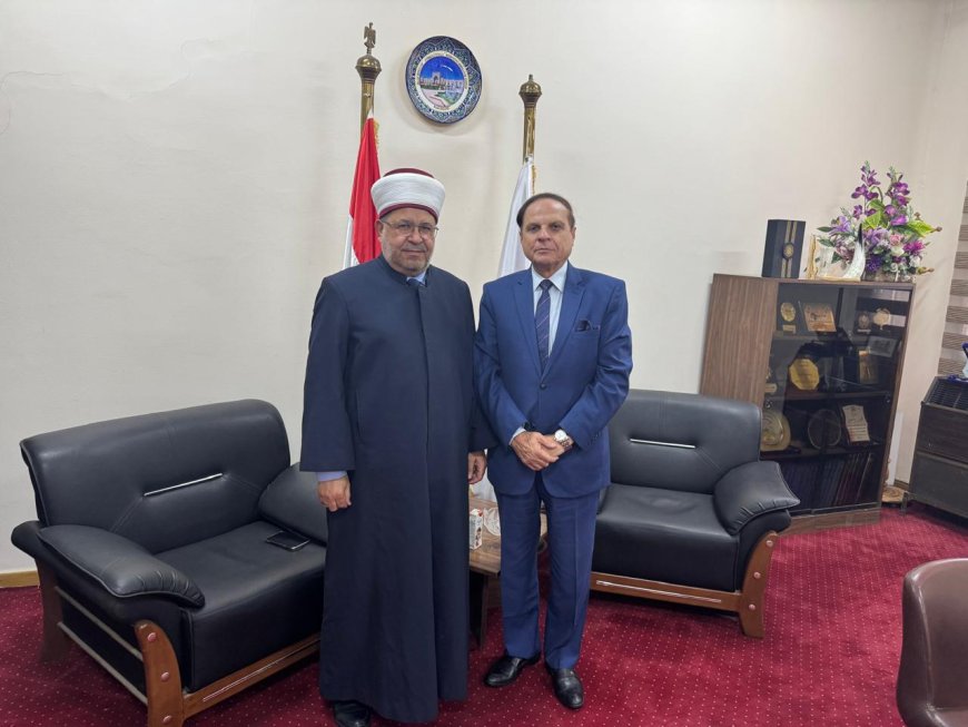 الأمين العام لرابطة الجامعات الإسلامية يستقبل رئيس المحكمة الشرعية العليا بفلسطين