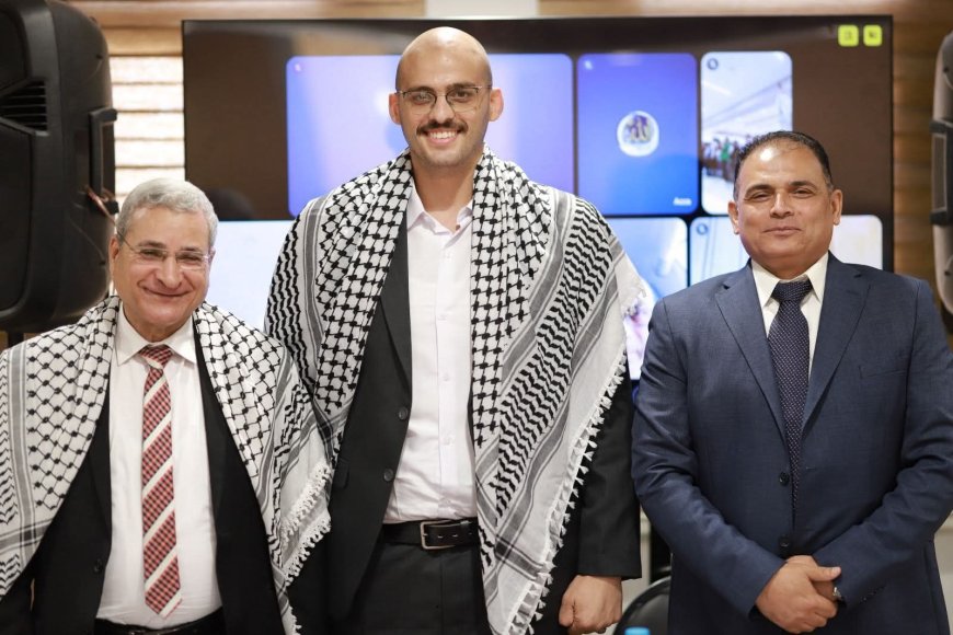 الأزهر يؤكد دعمه لغزة.. متحدث الجامعة ينقل رسالة الإمام الأكبر خلال مناقشة رسالة ماجستير لباحث فلسطيني بالسفارة الفلسطينية