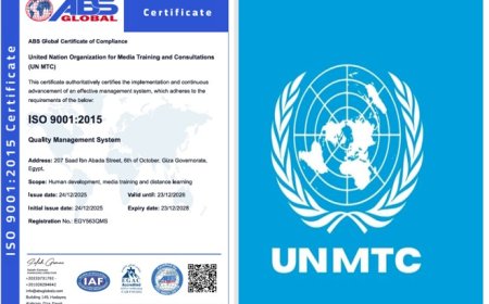 منظمة UN MTC تحصل على شهادة الأيزو في جودة التدريب الإعلامي والتعليم عن بُعد