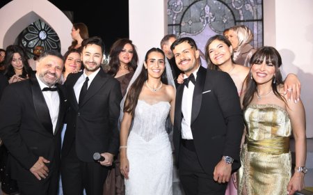 بالصور.. يسرا ومي عمر ومحمد سامي وعماد زيادة يحتفلون بزفاف ماركو نجل إدوارد