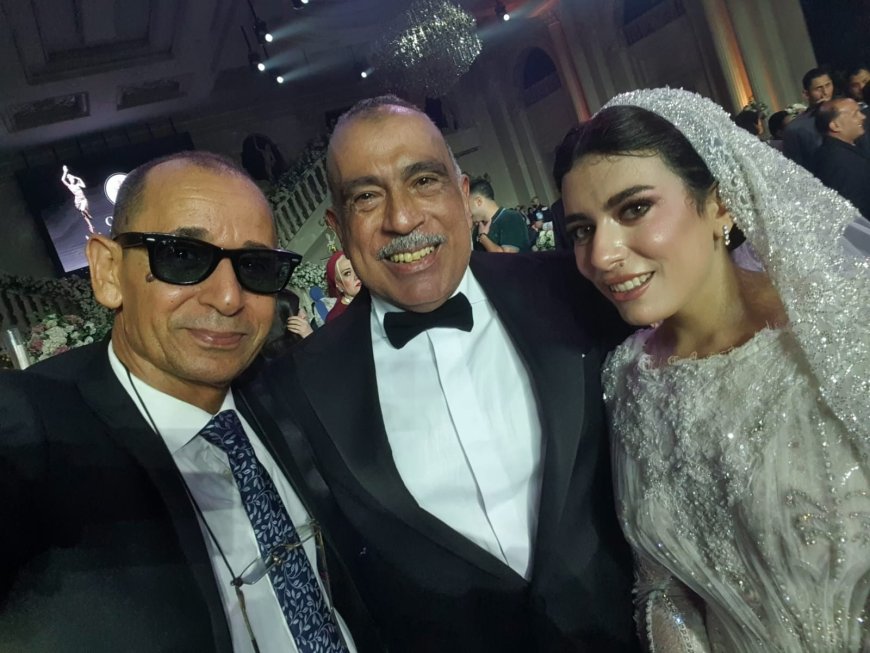 حسام بسيوني يشارك رجل الأعمال شعبان الجنايني فرحة زفاف نجله الدكتور أحمد